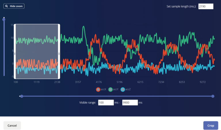 Split Sample Size Animation Edge Impulse 小技巧 - Crop sample(裁剪)與 Split sample(分割) - CAVEDU教育團隊技術部落格